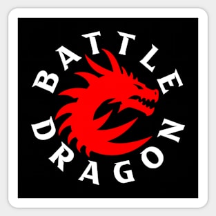 Red Battle Dragon Vector Art Design Sticker